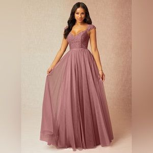 Azazie Luxi Custom Size Desert Rose